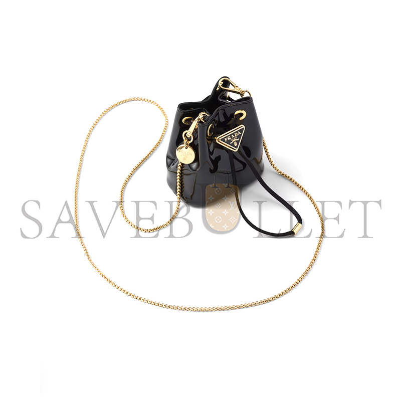 Pra*a leather mini-pouch 1nr016 (9.5*9*6cm)